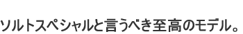 ソルトスペシャルと言うべき至高のモデル。